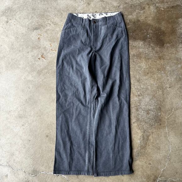 VINTAGE BEN DAVIS PANTS GRAY TROUSER 30X30 CHARCOAL TWILL WORKWEAR LOOSE FRISCO - Picture 1 of 7
